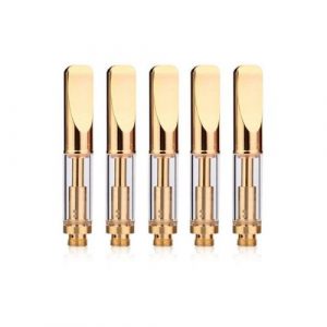 Gold Glass A3 Cartridge Vape with Ceramic Coil, 0.5mL (1 - 800pcs)