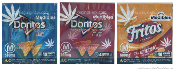 Medibles Chip Bags Mylar Bag Packaging (Empty Bag) Fritos Cheetos Doritos