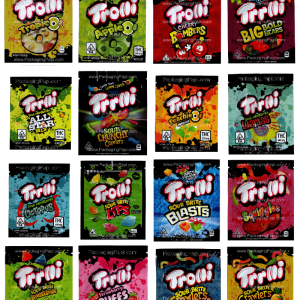 Trolli Small THC Mylar Bag Edible Gummy Packaging (24+ Variations) *Empty Bags*