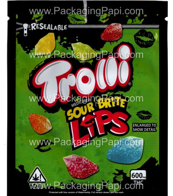 Trolli Small THC Mylar Bag Edible Gummy Packaging (24+ Variations) *Empty Bags* - Image 7
