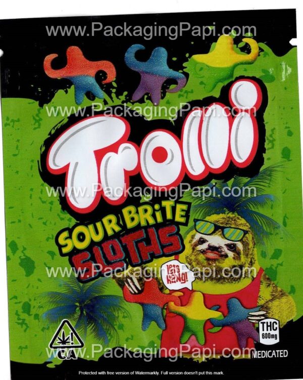 Trolli Small THC Mylar Bag Edible Gummy Packaging (24+ Variations) *Empty Bags* - Image 16