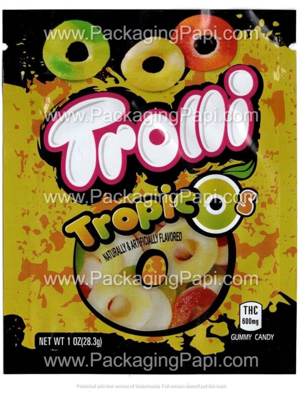 Trolli Small THC Mylar Bag Edible Gummy Packaging (24+ Variations) *Empty Bags* - Image 14