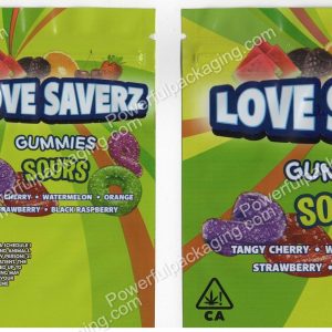 LoveSaverz Gummies : Sours Bag *Empty Bags* (CaSupply)