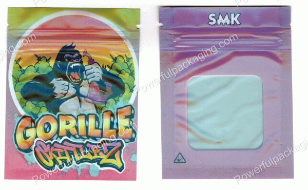 SMK : Gorille Skittlez (Mini 1Gram) Bag w/ Window *Empty Bags* (CaSupply) #M2