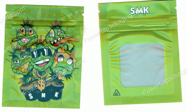 SMK : Tree Plant 5 (Mini 1Gram) Bag w/ Window *Empty Bags* (CaSupply) #M2