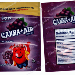 CANNA+AID : Grape (Drink Mix) Bag *Empty Bags* (CaSupply) #E3