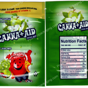 CANNA+AID : Green Apple (Drink Mix) Bag *Empty Bags* (CaSupply) #E2