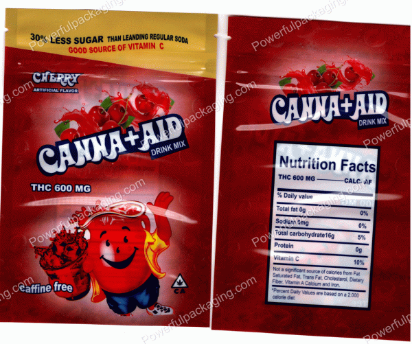 CANNA+AID : Cherry (Drink Mix) Bag *Empty Bags* (CaSupply) #E3