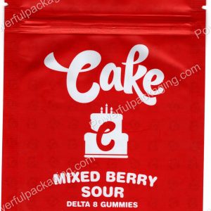 Cake : (Mixed Berry Sour) Delta 8 Gummies Bag *Empty Bags* (CaSupply) #N1