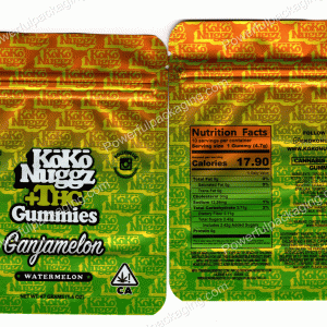 KoKoNuggz : +THC Gummies (Ganjamelon) Bag *Empty Bags* (CaSupply) #N1