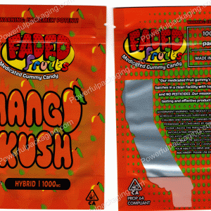 FADED fruits : Mango Kush (Hybrid 1000mg) Bag *Empty Bags* (CaSupply) #E2