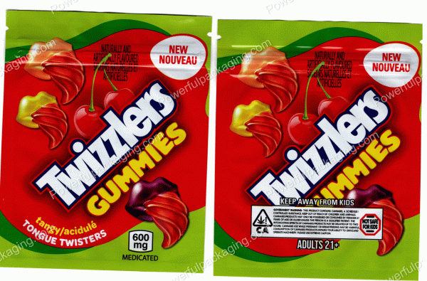 Twizzlers : Tangy Tongue Twisters Gummies Bag *Empty Bags* (CaSupply) #E2