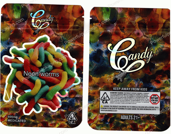 Candy Plug : Neon Worms Bag *Empty Bags* (CaSupply) #E1