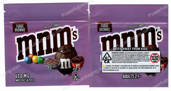 MnM's : Fudge Brownie Snack Bag *Empty Bags* (CaSupply) #E2
