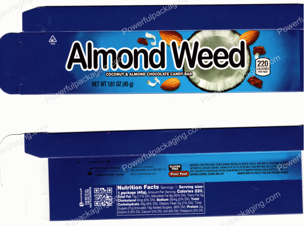 Almond Weed Bar Box (1.75x6.75in) *Empty Box* (CaSupply) #X1 - Image 2
