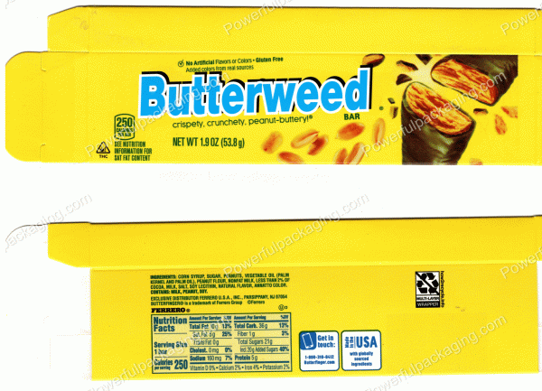 ButterWeed Bar Box (1.75x6.75in) *Empty Box* (CaSupply) #X1 - Image 2