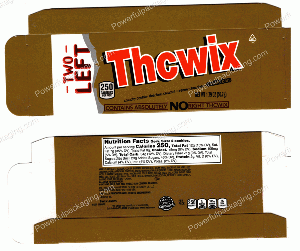 Thcwix Cookie Bars (Two Left) Box (2.25x5.75in) *Empty Box* (CaSupply) #X1 - Image 2