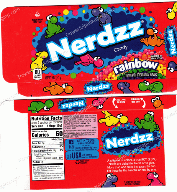 Nerdzz Candy Rainbow Box (3.5x6.in) *Empty Box* (CaSupply) #X1 - Image 3
