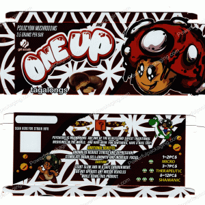 ONEUP Psilocybin Mushroom Bar : Girl Scouts (tagalongs) 3.5g (10 Pack Box Set) (2.5x5.5in) *Empty Box* (CaSupply) #X1