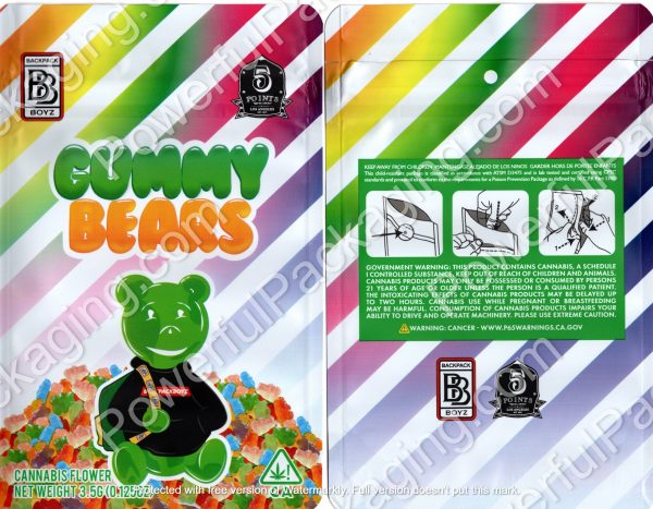 Backpack Boyz Gummy Bears Mylar (7x5in Bag)  (CaSupply Brea)