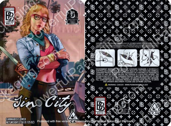 Backpack Boyz Sin City Blonde Girl Mylar (7x5in Bag)  (CaSupply Brea)
