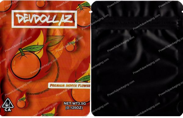 Devdollaz Mylar Indoor Flower 3.5 Bag *Empty Bags* (CaSupply) #S1