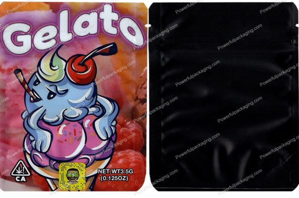 Gelato Ice Cream Cover Mylar Flower 3.5 Bag *Empty Bags* (CaSupply) #S1