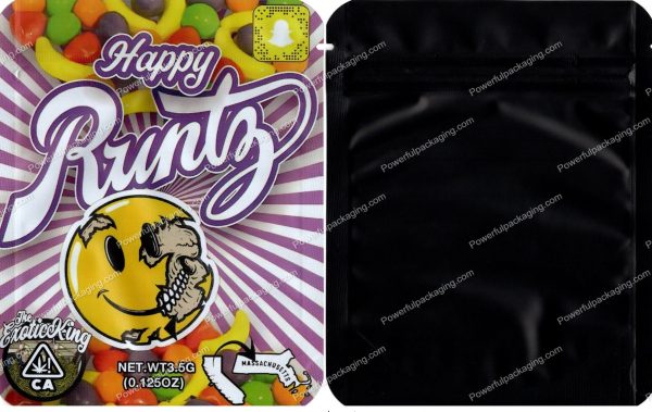 The Exotic King : Happy Runtz Mylar Flower 3.5 Bag *Empty Bags* (CaSupply) #S1