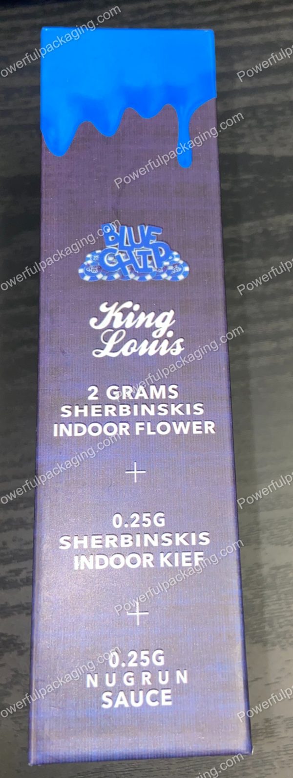 Packwoods Los Angeles x Blue Chip : (King Louis) Hybrid, Glass Tube, Magnetic Box, Stickers, Wax and Tip/ Mouthpiece 'PREROLLED BLUNT' *Empty Pre-Rolls* (50/100 Pack Set) (CA-Supply) - Image 3