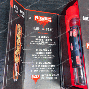 Packwoods Los Angeles : (Are Your Real or Fake) Hybrid, Glass Tube, Magnetic Box, Stickers, Wax and Tip/ Mouthpiece 'PREROLLED BLUNT' *Empty Pre-Rolls* (50/100 Pack Set) (CA-Supply)