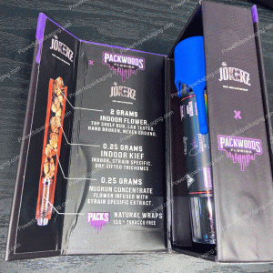 Packwoods Florida : (Jokerz) Hybrid, Glass Tube, Magnetic Box, Stickers, Wax and Tip/ Mouthpiece 'PREROLLED BLUNT' *Empty Pre-Rolls* (50/100 Pack Set) (CA-Supply)