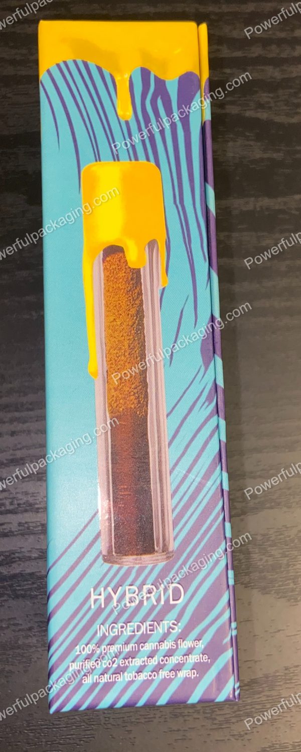 Packwoods Los Angeles x Seven Leaves : (Astro Mints) Hybrid, Glass Tube, Magnetic Box, Stickers, Wax and Tip/ Mouthpiece 'PREROLLED BLUNT' *Empty Pre-Rolls* (50/100 Pack Set) (CA-Supply) - Image 3