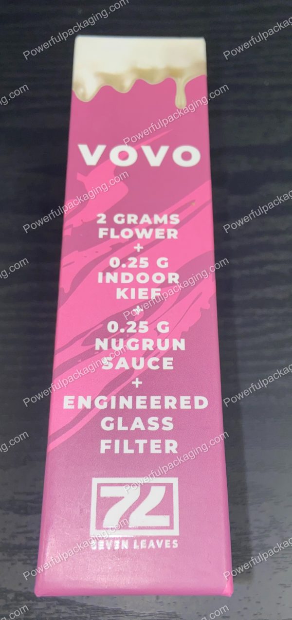 Packwoods Los Angeles x Seven Leaves : (VOVO) Glass Tube, Magnetic Box, Stickers, Wax and Tip/ Mouthpiece 'PREROLLED BLUNT' *Empty Pre-Rolls* (50/100 Pack Set) (CA-Supply) - Image 6