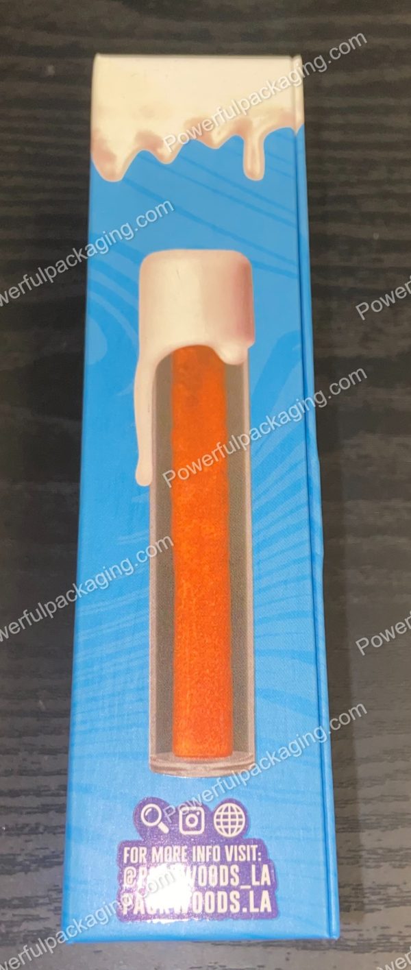 Packwoods Los Angeles x Seven Leaves : (Blue Slush) Glass Tube, Magnetic Box, Stickers, Wax and Tip/ Mouthpiece 'PREROLLED BLUNT' *Empty Pre-Rolls* (50/100 Pack Set) (CA-Supply) - Image 4
