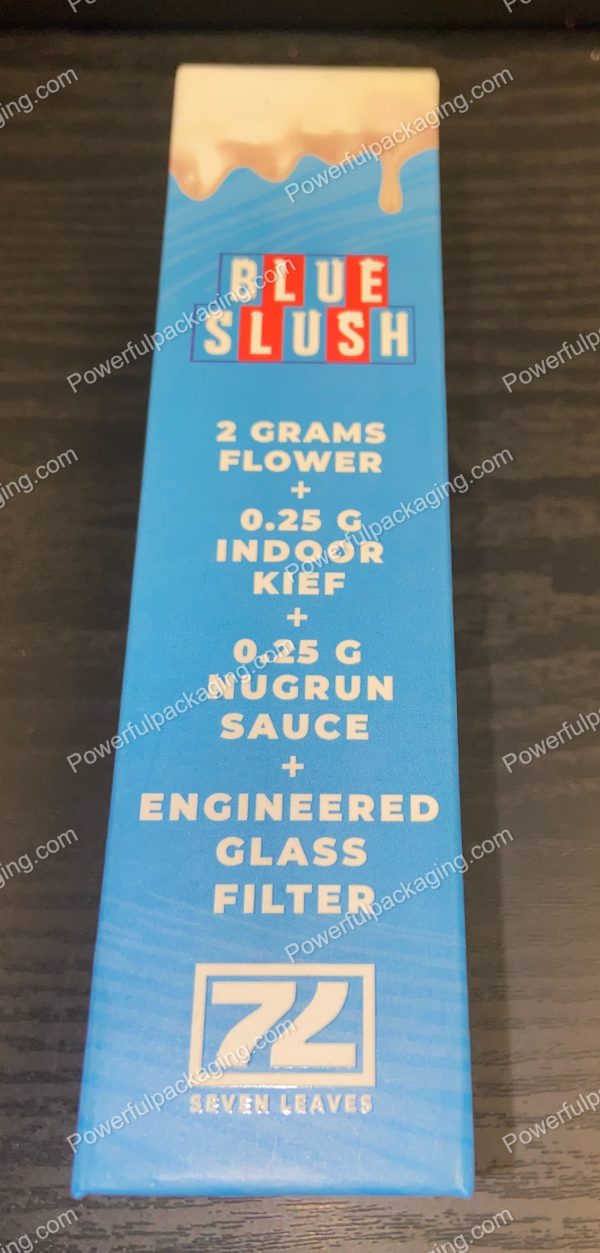 Packwoods Los Angeles x Seven Leaves : (Blue Slush) Glass Tube, Magnetic Box, Stickers, Wax and Tip/ Mouthpiece 'PREROLLED BLUNT' *Empty Pre-Rolls* (50/100 Pack Set) (CA-Supply) - Image 6