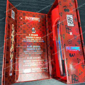 Packwoods Los Angeles x BACKPACK BOYZ : (Black Cherry Gushers) Hybrid, Glass Tube, Magnetic Box, Stickers, Wax and Tip/ Mouthpiece 'PREROLLED BLUNT' *Empty Pre-Rolls* (50/100 Pack Set) (CA-Supply)