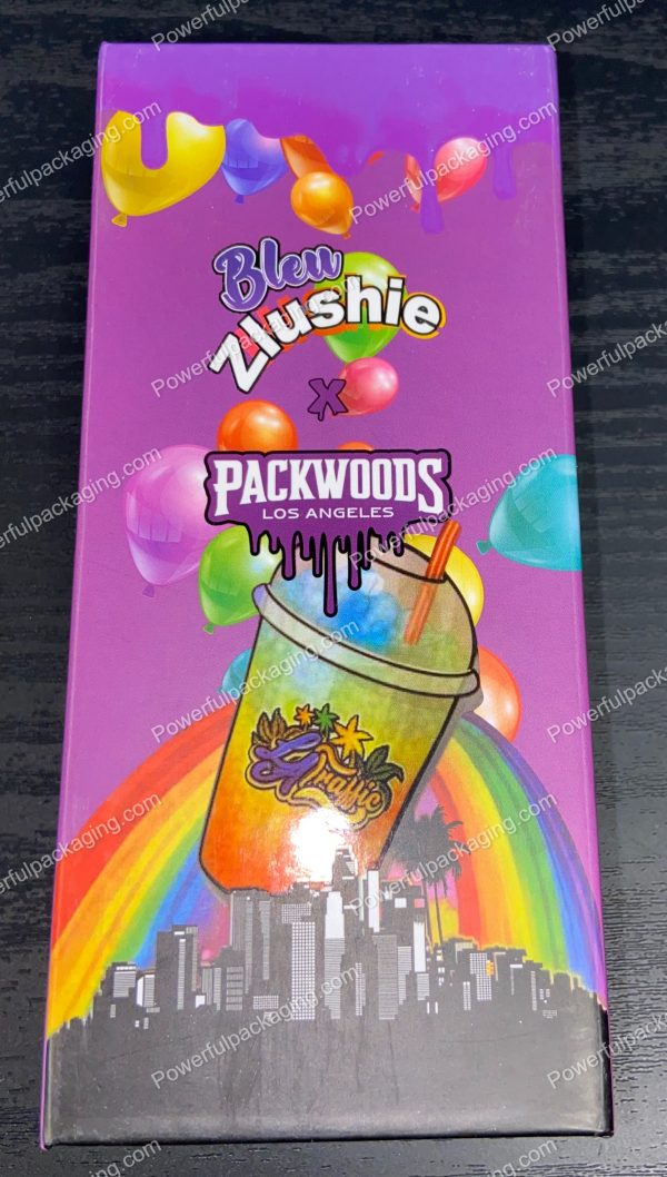 Packwoods Los Angeles x Bleu Zlushie : (Bleu Zlushie) Glass Tube, Magnetic Box, Stickers, Wax and Tip/ Mouthpiece 'PREROLLED BLUNT' *Empty Pre-Rolls* (50/100 Pack Set) (CA-Supply) - Image 2