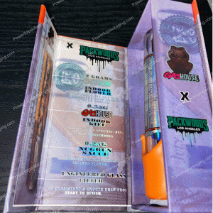Packwoods Los Angeles x GasHouse : (Douch) Hybrid, Glass Tube, Magnetic Box, Stickers, Wax and Tip/ Mouthpiece 'PREROLLED BLUNT' *Empty Pre-Rolls* (50/100 Pack Set) (CA-Supply)