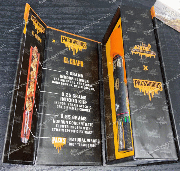 Packwoods Arizona x MAD TERPLABS : (El Chapo) Hybrid, Glass Tube, Magnetic Box, Stickers, Wax and Tip/ Mouthpiece 'PREROLLED BLUNT' *Empty Pre-Rolls* (50/100 Pack Set) (CA-Supply)