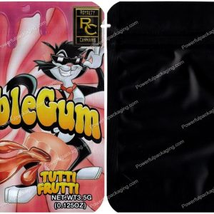 Royalty Cannabis : Bubble Gum ( Tutti Frutti) Mylar Flower 3.5 Bag *Empty Bags* (CaSupply) #S1