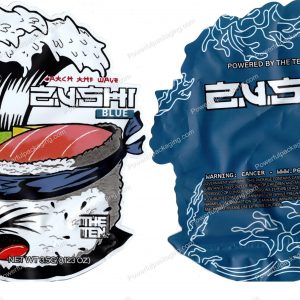 THE TEN : Zushi Blue 3D Mylar Flower 3.5 Bag *Empty Bags* (CaSupply) #3D