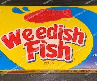 Weedish Fish Box (about 3-servings) (3.75x6.25in) *Empty Box* (CaSupply) #X1
