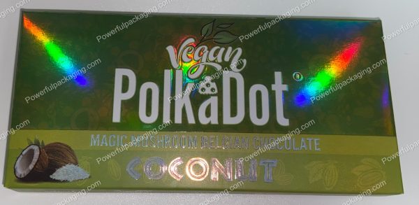 PolkaDot Magic Mushroom Belgain Chocolate : Vegan Coconut 4g 10-Pack with Display Case (5x2.5in) *Empty Box* (CaSupply) - Image 4