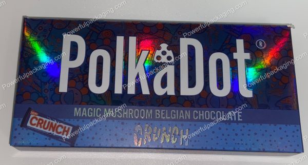 PolkaDot Magic Mushroom Belgain Chocolate : CRUNCH 4g 10-Pack with Display Case (5x2.5in) *Empty Box* (CaSupply) - Image 2