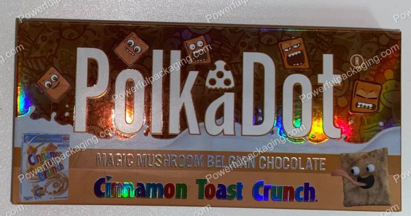 PolkaDot Magic Mushroom Belgain Chocolate : Cinnamon Toast Crunch 4g 10-Pack with Display Case (5x2.5in) *Empty Box* (CaSupply) - Image 2