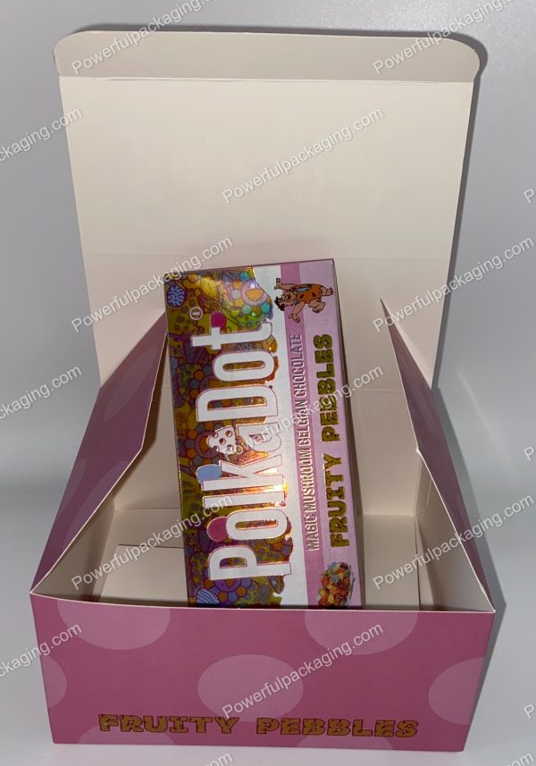 PolkaDot Magic Mushroom Belgain Chocolate : Fruity Pebbles Yabba Dabba Doo! 4g 10-Pack with Display Case (5x2.5in) *Empty Box* (CaSupply) - Image 2