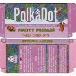 PolkaDot Magic Mushroom Belgain Chocolate : Fruity Pebbles Yabba Dabba Doo! 4g 10-Pack with Display Case (5x2.5in) *Empty Box* (CaSupply)