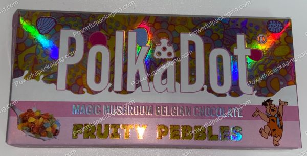 PolkaDot Magic Mushroom Belgain Chocolate : Fruity Pebbles Yabba Dabba Doo! 4g 10-Pack with Display Case (5x2.5in) *Empty Box* (CaSupply) - Image 3
