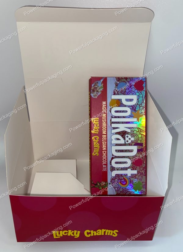 PolkaDot Magic Mushroom Belgain Chocolate : Lucky Charms Theyre Magically Delicious! 4g 10-Pack with Display Case (5x2.5in) *Empty Box* (CaSupply) - Image 2