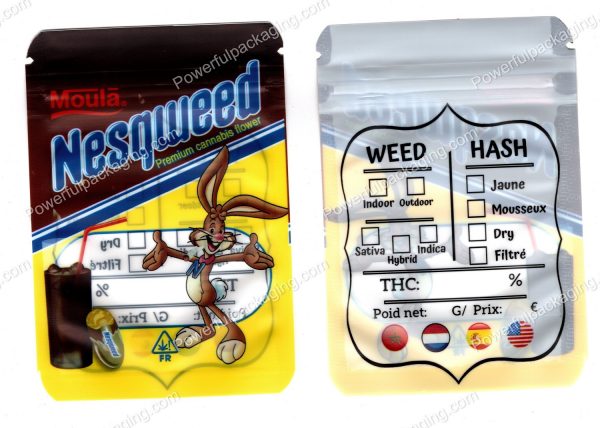 Moula : Nesqweed Mini (Flower / Concentrate) Multipurpose Mylar Bag *Empty Bags*